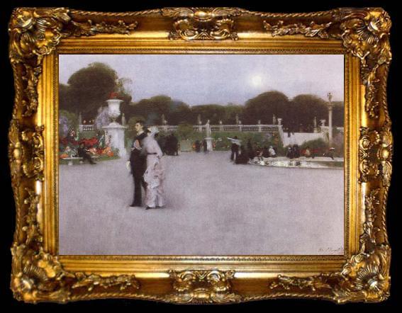 framed  John Singer Sargent The Luxembourg Garden at Twilight, ta009-2